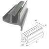 Gordon Glass® Gray Sliding Shower Door Bottom Guide 1-3/8" Wide