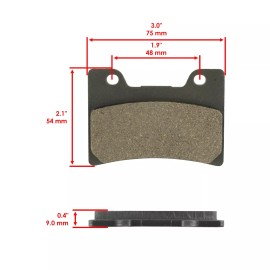 Caltric Front Rear Brake Pads for Yamaha FZR600 FZR600R 1990-1999 Front Rear Pads
