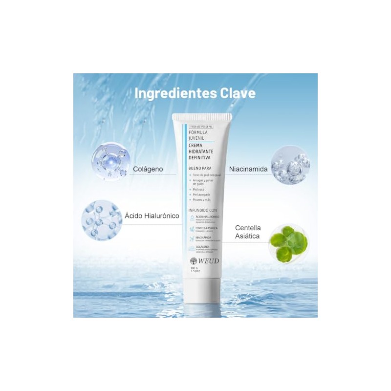 Crema Hidratante con Niacinamida y Centella Asiática 100g/3.53oz