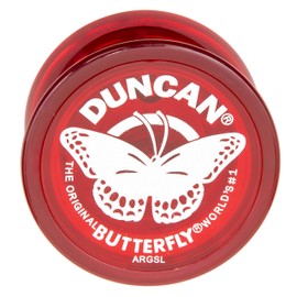 Duncan Toys - YoYo de Mariposa para Principiantes con Cuerda, Eje de Acero y Cuerpo de plástico, Color Rojo