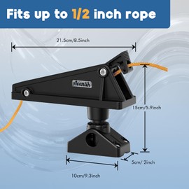 EDSRDPLT Kayak Anchor Lock System with Side Deck Mount - Durable, Easy-to-Use Anchor Lock for Small Boats and Kayaks, Single-Handed Operation, Versatile Installation