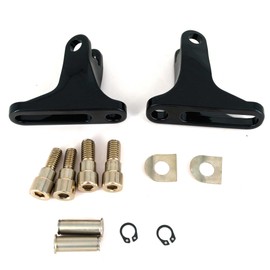 Americruise Passenger Mini Footboard Mounting Kit Passenger Footpegs Link Kit Foot Rest Peg Mount Kit for Harley Touring Road King Electra Glide Street Glide (Black)
