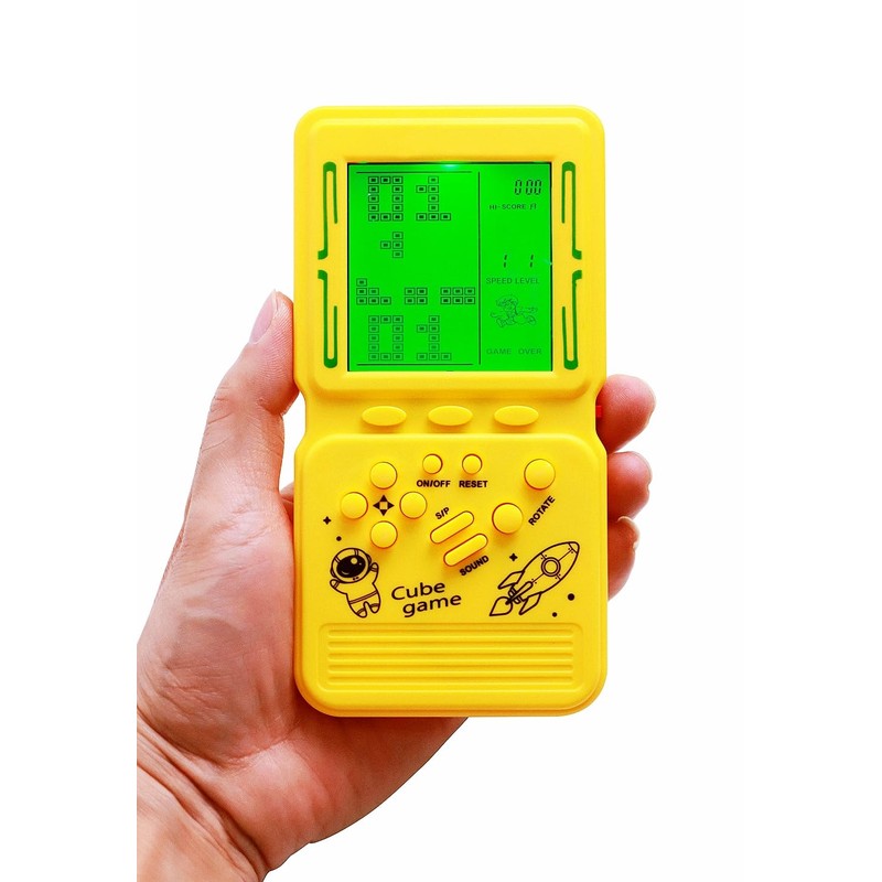 HLF Retro Brick Game Console Large Screen with Green Backlight