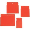 Pack of 4- RANSONS Filler Applicator Kit, Plastic Scraper Set, Lightweight, Reusable and Easy to Clean, Sizes 50/80/100/120mm