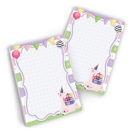 Junaversum 10 Mini Notepads Llama Party Bag Guest Gift for Birthday Children's Birthday Wedding Christening Girls (10 Mini Notepads)