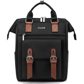 LOVEVOOK Women's Small Backpack Waterproof Small Backpack Women's Backpack Handbags City Backpack Mini Backpack Bag 2 in 1 Elegant Backpack Women Handbag Backpacks Women for Travel, Black and brown,