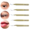 Eyelash Tweezers Set (Gold)..
