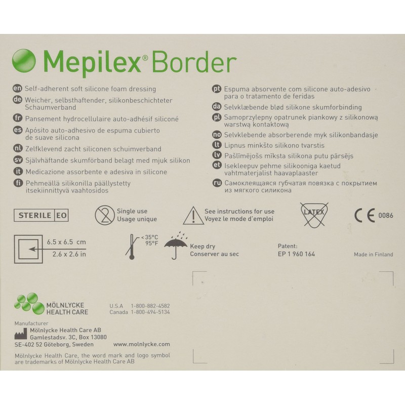 Mepilex Border Self-Adherent Absorbent Foam Dressing - Size 3 x