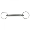 HORZE Rubber Mullen Mouth Loose Ring Snaffle Bit - Black