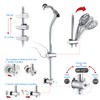 UCLIMAA High Pressure 48-Settings Shower Head with Handheld Shower,Drill-Free 3-Way