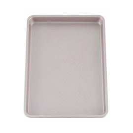 CHEFMADE 13-Inch Rimmed Baking, Non-Stick Carbon Steel Cookie Sheet Pan for Oven Roasting Meat Bread Jelly Roll Battenberg Pizzas Pastries 13" x 9" (Champagne Gold)