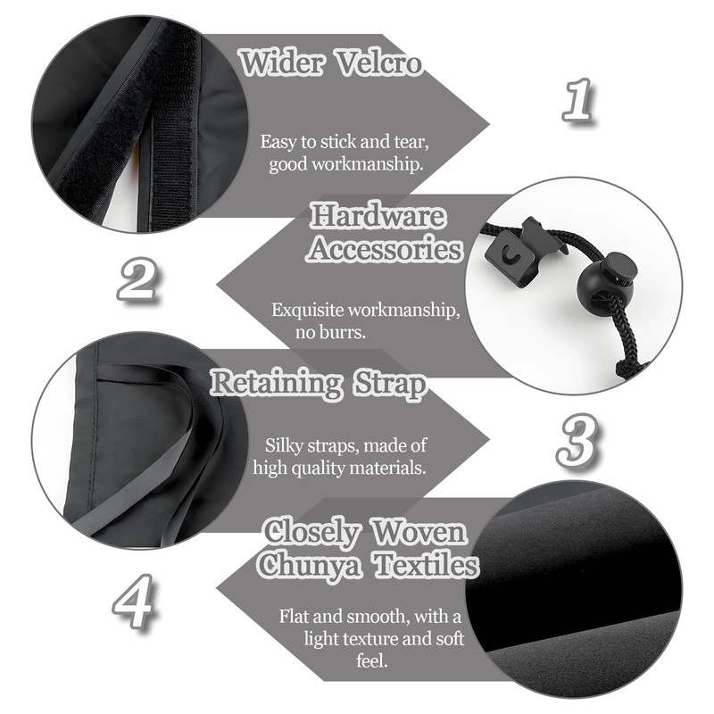 HIAHXC 3 Pcs Car Window Shades for Baby Removable Universal