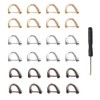 Pamtns Pack of 24 D Ring with Screw Backpack Buckle