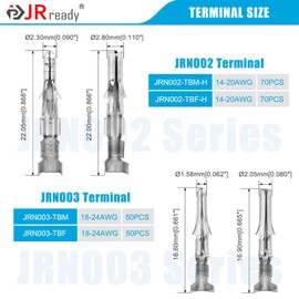 JRready ST6526 120Pairs Pin Connector Kit 093" 062" Pins Wire Electrical Automotive Male and Female Terminals Pin Socket 14-20AWG 18-24AWG Molex Standard Molex Connectors 3.68mm/5.03mm Pitch