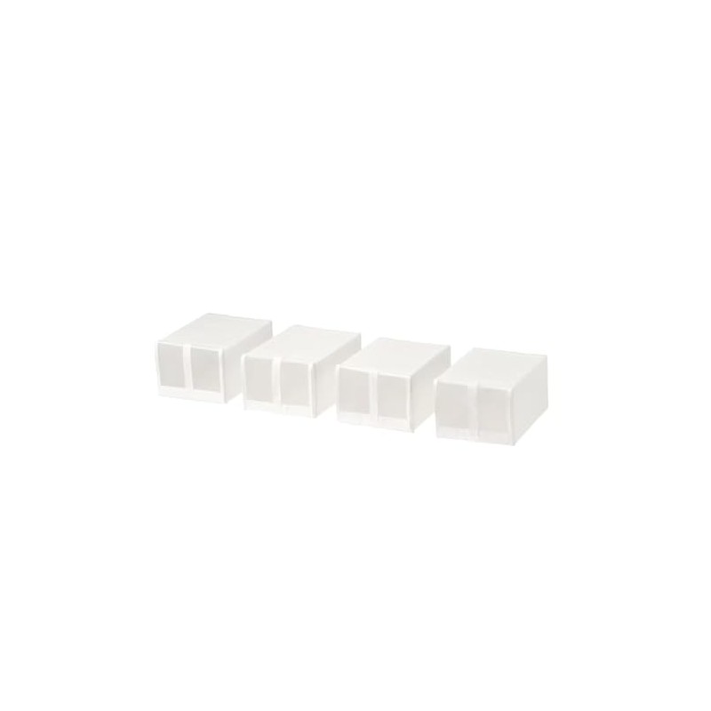 IKEA SKUBB - shoe box, white / 4 pieces -