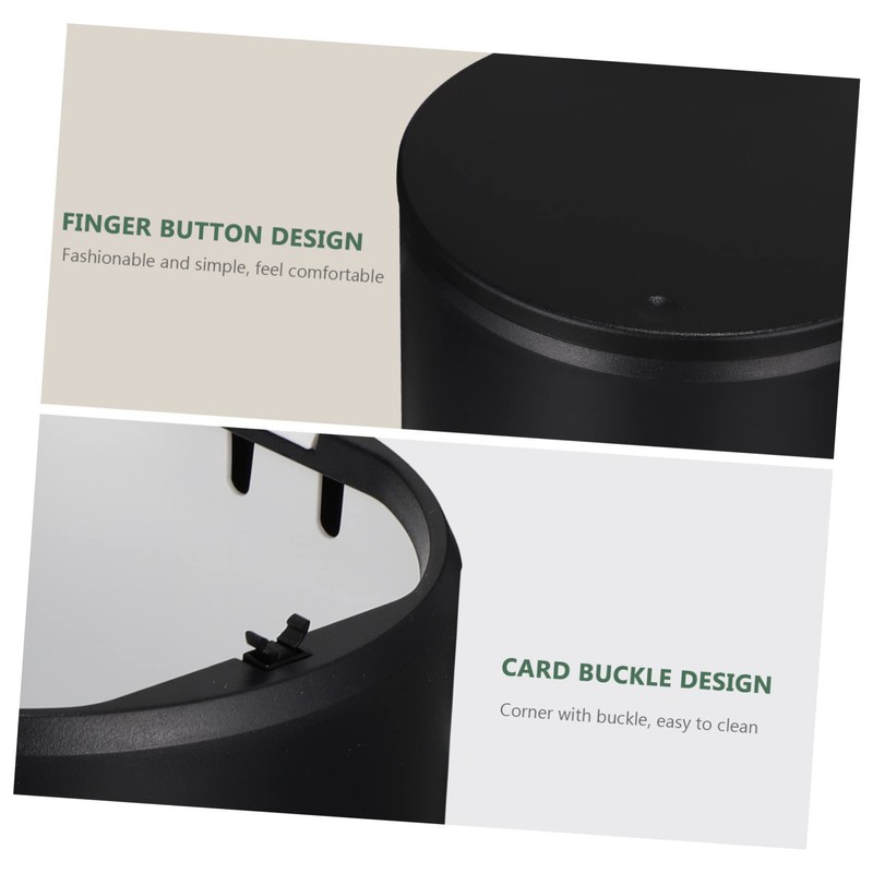 Ciieeo 1pc Mini Desktop Trash Can with Press Top Lid