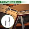 Motoforti Open End Large Flange Blind Rivets 5mm Grip Diameter