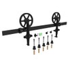CCJH 6ft Heavy Duty Sturdy Sliding Barn Door Hardware Kit