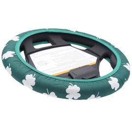 CartSkinz Neoprene Golf Cart Steering Wheel Cover - Universal Fit (13"-15"), Lightweight, Portable, Machine Washable, Trusted by Golf Industry Pros - 34 Shamrocks