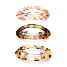 QinGoo Large Hair Clip, Barrette, Hair Clip, Hair Accessory, Stylish, Cute, Korean Women, 1 Piece (3.3 x 1.4 inches (8.4 x 3.6 cm), Magic Color)