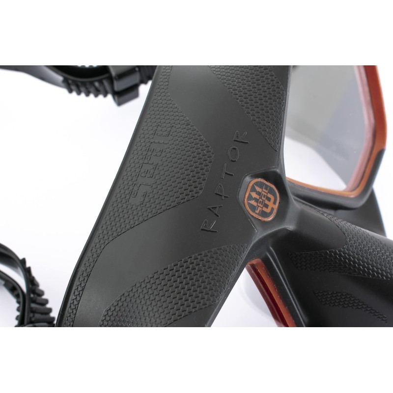 SEAC Unisex-Adult Raptor kleinvolumige Maske zum Freitauchen und Speerfischen, schwarz/rote,