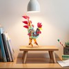 Mini Blown Glass Red Chicken Rooster Small Companion Figurine Handmade
