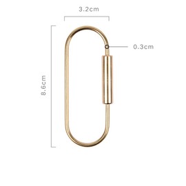 CENPEK 2pcs Durable Brass Screw Cap Clip Key Ring Simple Style Car Key Chain Brass Key Ring, yellow