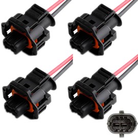 4PCS Gas Naturally Aspirated Fuel Injectors Harness Connector Plug FJ1123 35310-2B110 35310-2B130 Fit 2012-2019 for Hyundai Accent Veloster Kia Rio 1.6L l4