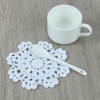 kilofly Small Handmade Crochet Round Cotton Lace Table Placemats Doilies