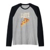 I Love Pizza Slice Dripping Cheese Delight Raglan Baseball Tee