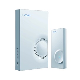 Simon Wireless Doorbell Coati Doorbell Outdoor Indoor Long Range Wireless Door Intercom Doorbell with Push Button for Front Door Transmission Max 100M (White)