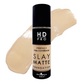 Base De Maquillaje Slay Matte Hd Pro Italia Deluxe (1pz) Tono 2B Light Beige