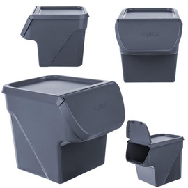 KADAX Potato Storage Box, 13 L, Potato Box, Vegetable Box for Storing Potatoes, Onion Box, Potato Container, Food Box (Dark Grey)