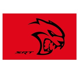 LCFhome SRT Hellcats Flag Banner Tapestry (3x5ft,Heavy Duty, Durable 150D Polyester) Brass Grommets Banner For Outdoor Room Man Cave/Garage