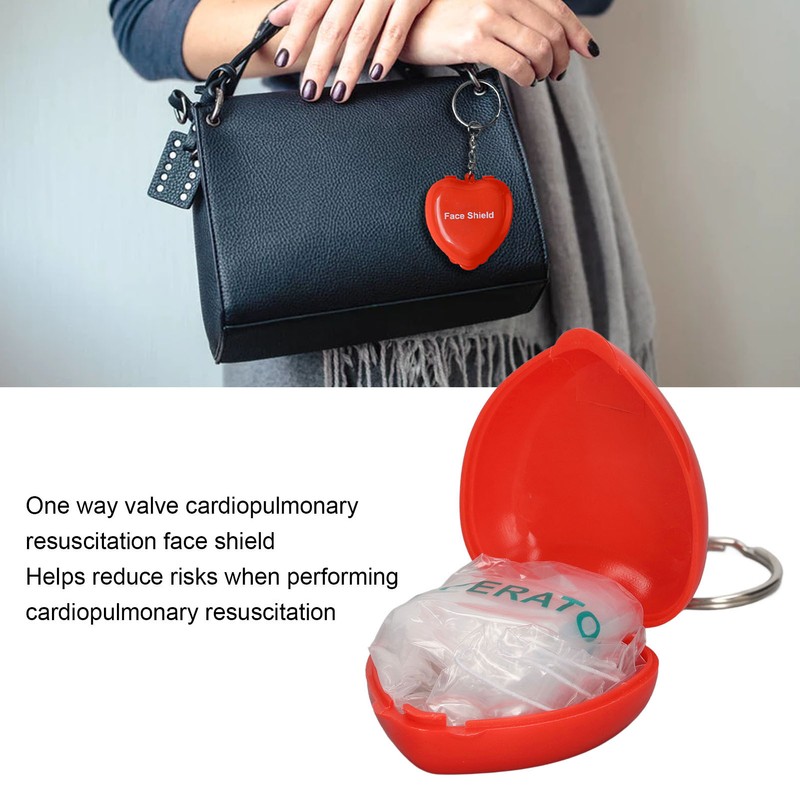 6pcs Cardiopulmonary Resuscitation Face Shield Portable Hygienic Pocket Facial Cover