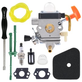 FitBest FS87 Carburetor with Tune up Kits for Stihl FS90 FS100 FS110 FS130 FS90R FS100R FS110R FS130R HT100 HT101 KM90 KM100 KM110 KM130 KM90R KM110R HL90 HL95 HL100 Trimmer Weed Eater C1Q-S174 Carb