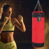 Boxing Training Punch Bag, Canvas Punching Bag Set with Sandbag/Metal