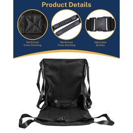 Wheelchair Transfer Sling, Patient Lift Sling with Handles, Portable Mobility Aid for Elderly, Disabled, Home Care, Black