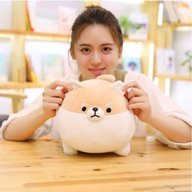 OUKEYI Shiba Inu Plush Dog Toy Anime Corgi Kawaii Soft Pillow, Plush Toy Gifts for Girl Boy (16 inch)