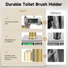 Gold Toilet Brush and Holder，Extra Long Handled Toilet Brush for