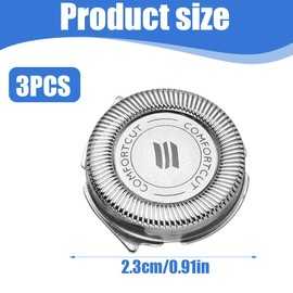 XUKZIMA 3 Pcs SH30/50 Shaver Heads Replacement Compatible with Phili, Series 5000, 3000, 1000 Replacement Blades with Cleaning Brush Wet Dry Shaver Accessories for AT8xx/AT7xx/PT8xx/PT7xx/S5xxx