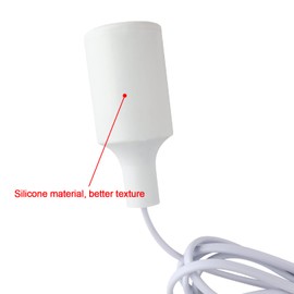 Plug in Hanging Light Kit, Retro Hanging Lights with Plug in Cord, E26 E27 Industrial Pendant Light Fixture, 9.8 FT Cord with On/Off Switch Hanging Lamp for Living Room Bedroom 2 Pack (White)