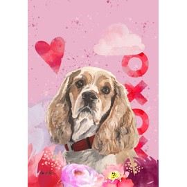 Cocker Spaniel Buff - Best of Breed - HHS Valentines Garden Flag