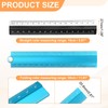 HARFINGTON Folding and Straight Ruler Kit 30/15cm Metric Aluminum Alloy
