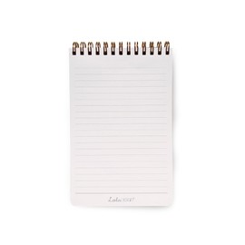 Lola Design - Top Spiral Notepad with Elastic Closure, Giraffe Pattern - Perfect for Jotting Down Notes, Shopping Lists, Reminders - 185x120x10mm, 150 Tear-off Pages