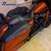 risemotom8 PU Leather Waterproof Hardbag Saddlebag Lid Covers for Harley