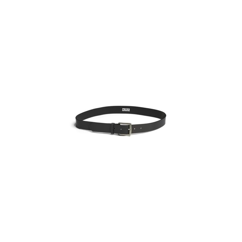 PIECES Women's PCNADY LEATHER JEANS BELT NOOS Belt, Black, 95