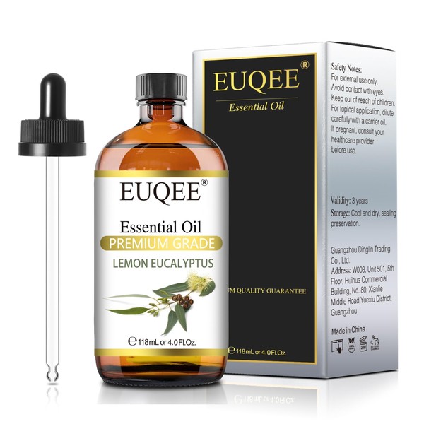 EUQEE Lemon Eucalyptus Essential Oil Pure Lemon Eucalyptus Oil, Large