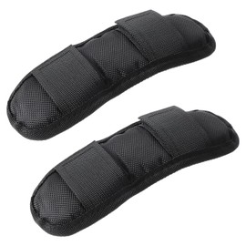 AuraFusion Shoulder Pads - Set of 4 Black Removable Shoulder Strap Pads, Extra Thick Padding, Universal Use for Bags, Guitar Straps and More