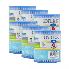 Intex 29007E Swimming Pool Type H Replacement Cartridge Filter - Choose Quantity - 6 Pack